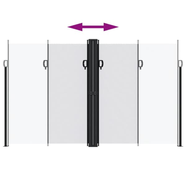 Infällbar sidomarkis vit 200x1200 cm