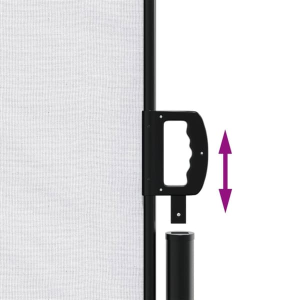 Infällbar sidomarkis vit 200x1200 cm