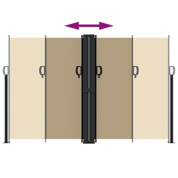 Infällbar sidomarkis beige 160x1200 cm