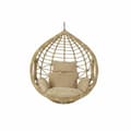 Miniatyrbillede 4 af 4: Hængende havestol DKD Home Decor 90 x 70 x 110 cm 105 x 75 x 226 cm Beige Metal Brun syntetisk spanskrør