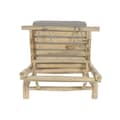 Miniatyrbillede 4 af 6: Ležalnik DKD Home Decor Natur Teak Polyester Lysegrå (209 x 86 x 35 cm)