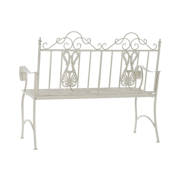 Bænk DKD Home Decor Hvid 118 x 53 x 98 cm