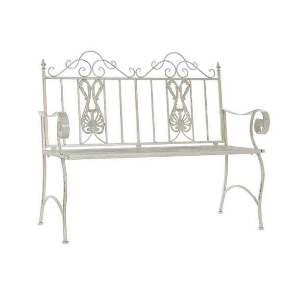 Bænk DKD Home Decor Hvid 118 x 53 x 98 cm