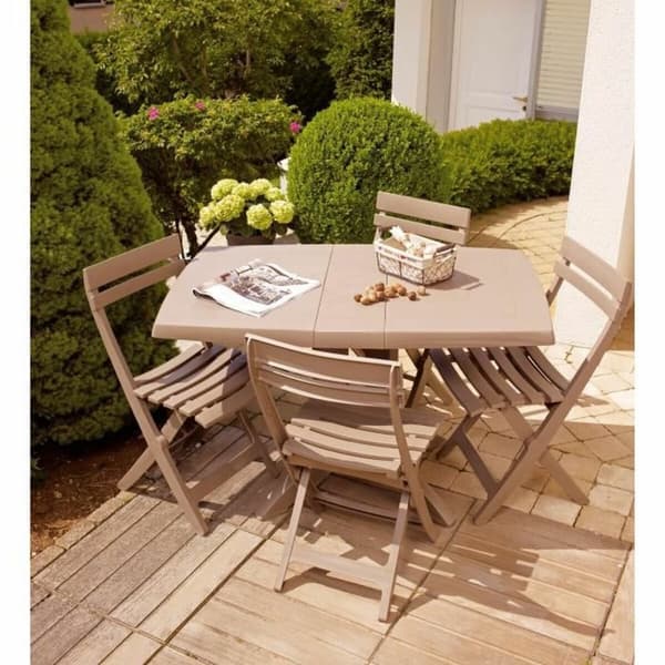 Vrtni stol 42 x 50 x 80 cm Taupe Harpiks