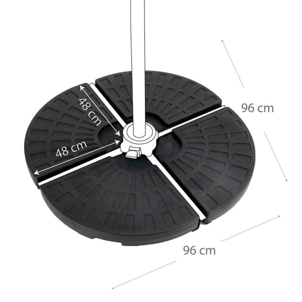 Fod for strandparasol Aktive 48 x 7,5 x 48 cm Plastik
