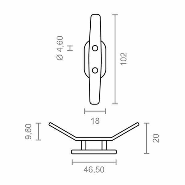 Remskive til markise Micel TLD15 Hvid 1,8 x 2 x 10,2 cm 2 enheder
