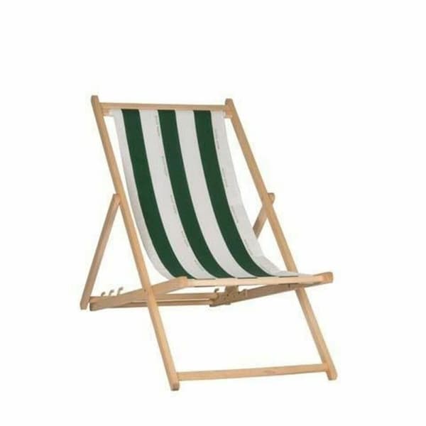 Ležalnik Jardin Prive Cancale Striber Hvid/Grøn birketræ (132 x 55 x 35 cm)