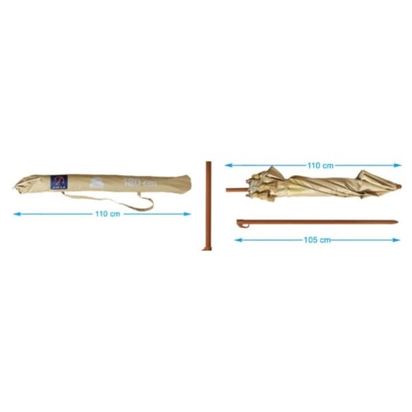 Senčnik Beige 180 cm UPF 50+