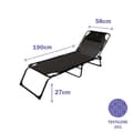 Miniatyrbillede 2 af 3: Ležalnik Marbueno Sort 190 x 27 x 58 cm Casual