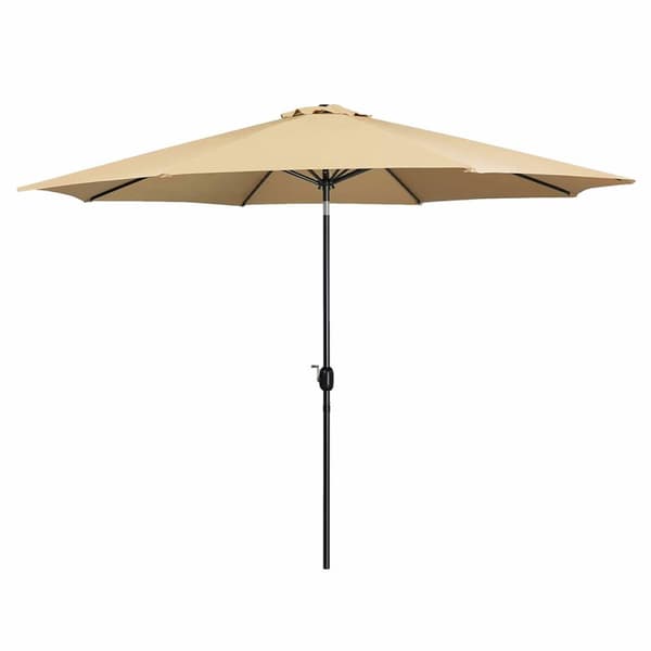 Marbueno Parasoll Stål 8 Spidser D270 cm Polyester Brun Have, Pool, Terrasse 10482