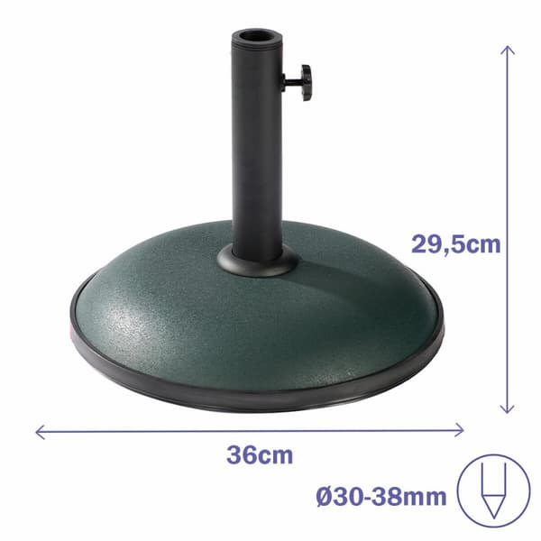 Marbueno Base Parasoller Rund Cement 36x29,5 cm 11KG Grøn Have, Pool, Terrasse 10443