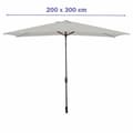 Miniatyrbillede 2 af 2: Marbueno Parasoll Stål 8 Stænger 200x300 cm Polyester Hvid Have, Pool, Terrasse