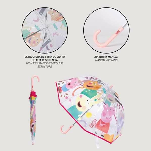 Umbrella Peppa Pig Ø 71 cm Transparent