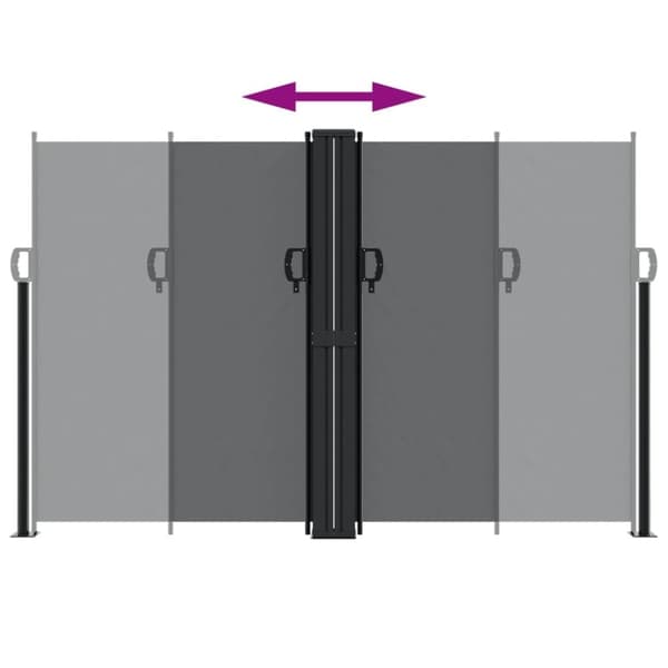vidaXL sammenrullelig sidemarkise 160x1000 cm sort
