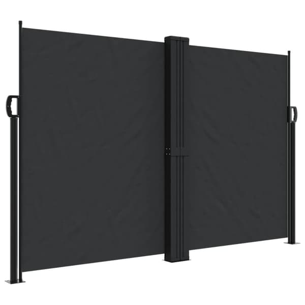 vidaXL sammenrullelig sidemarkise 160x1000 cm sort