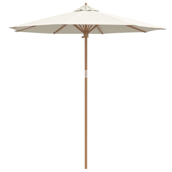 Uteplatsparaply Gräddvit 240x260 cm i bambu