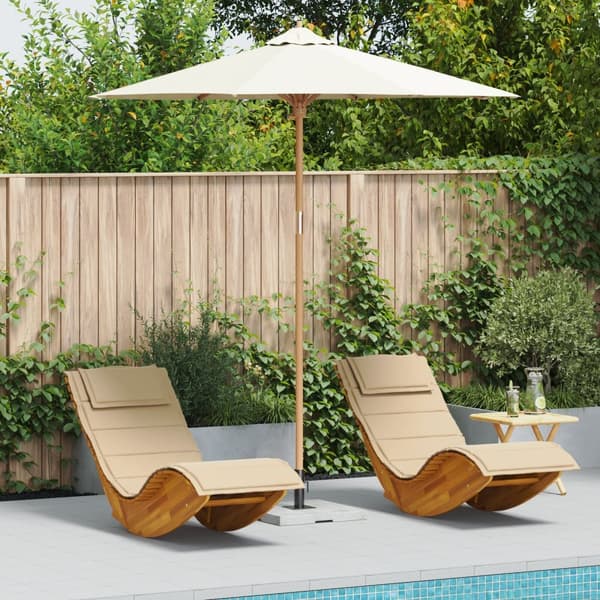 Uteplatsparaply Gräddvit 240x260 cm i bambu