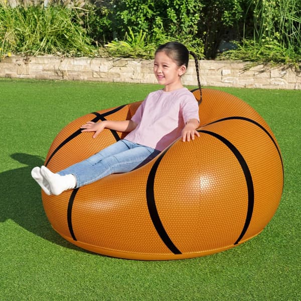 Täytettävä tuoli Bestway Oranssi 114 x 112 x 66 cm 112 x 114 x 66 cm Koripallo