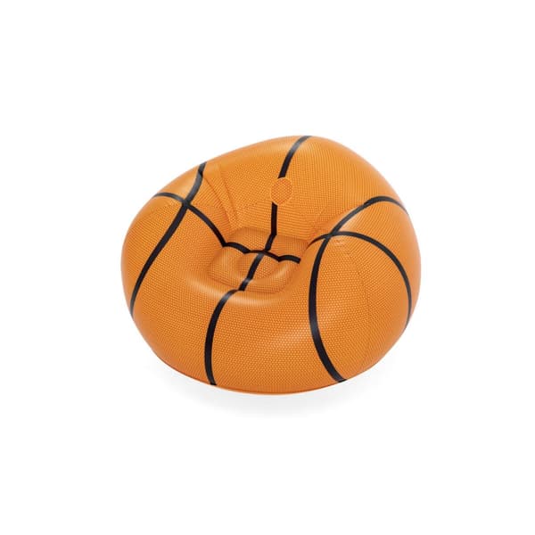 Bestway Stor uppblåsbar stol Basketboll 114x112x66 cm +6 år Inomhus och Trädgård 75103