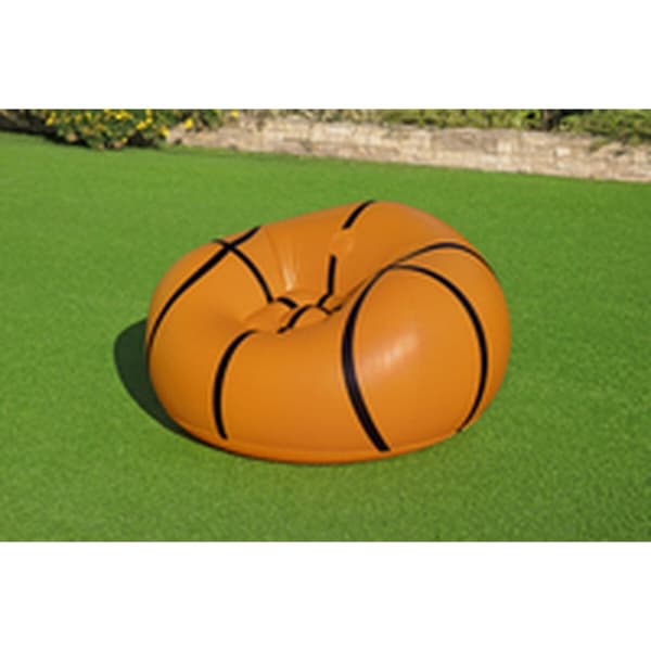 Bestway Stor uppblåsbar stol Basketboll 114x112x66 cm +6 år Inomhus och Trädgård 75103