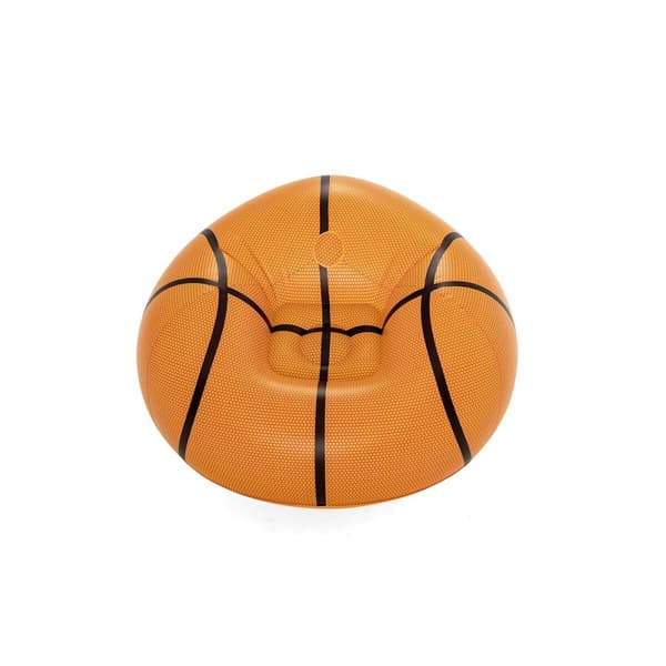 Bestway Stor uppblåsbar stol Basketboll 114x112x66 cm +6 år Inomhus och Trädgård 75103