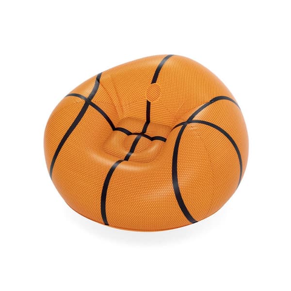 Bestway Stor uppblåsbar stol Basketboll 114x112x66 cm +6 år Inomhus och Trädgård 75103