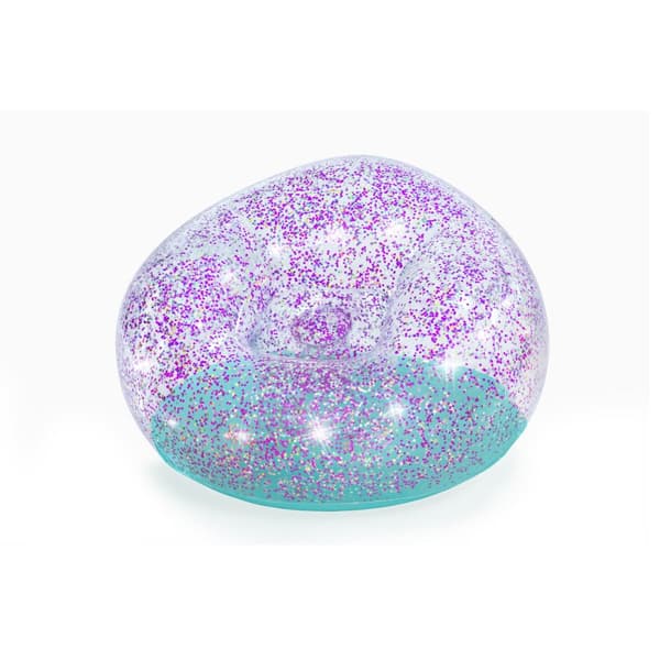 Bestway Jättestor Glitteruppblåsbar Stol 114x112x66 cm +6 År Inomhus och Trädgård 75115