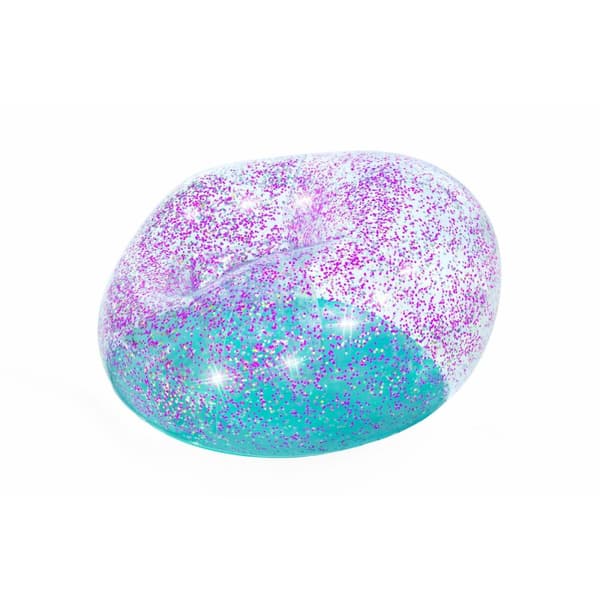 Bestway Jättestor Glitteruppblåsbar Stol 114x112x66 cm +6 År Inomhus och Trädgård 75115
