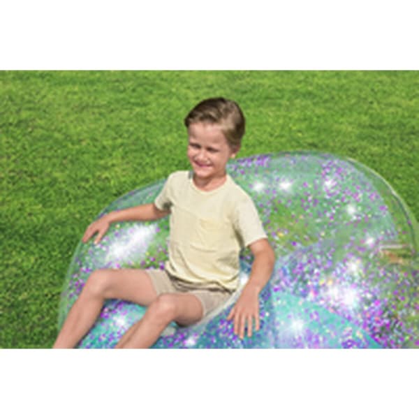 Bestway Jättestor Glitteruppblåsbar Stol 114x112x66 cm +6 År Inomhus och Trädgård 75115