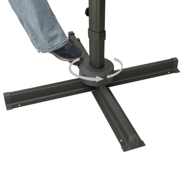 Frihängande trädgårdsparasoll med ventilation 300x300 cm svart