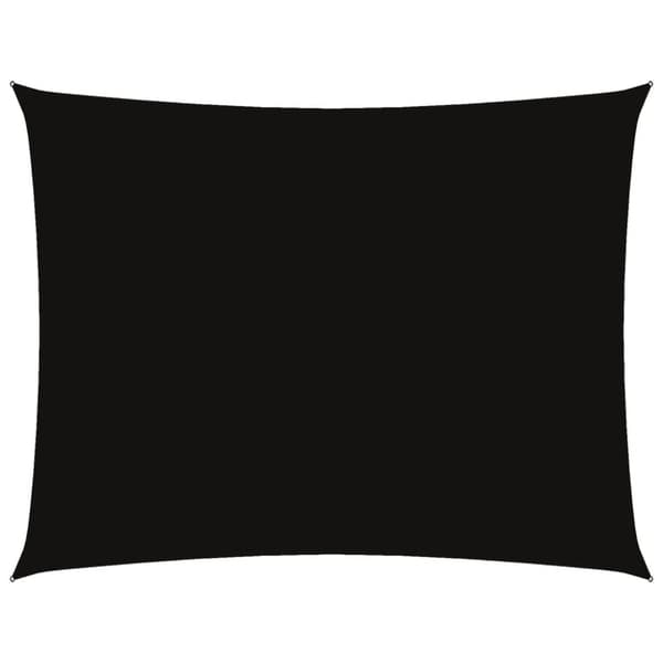 Solsegel oxfordtyg rektangulärt 6x8 m svart