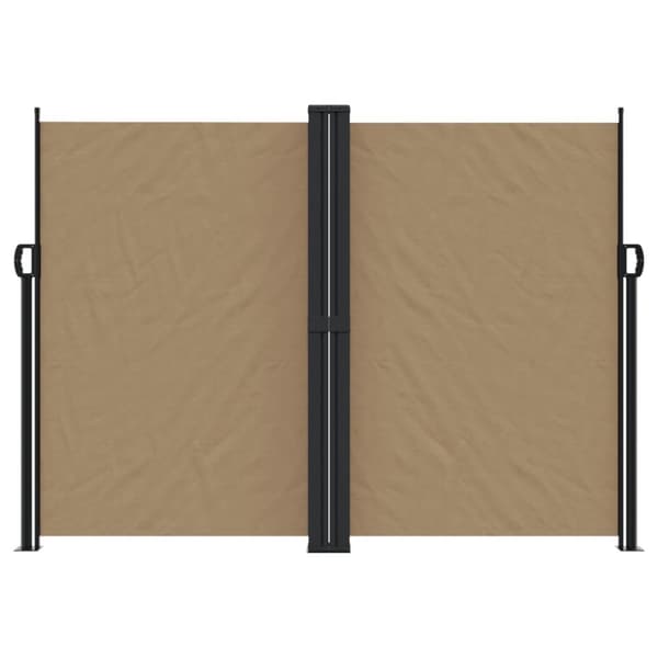 Infällbar sidomarkis taupe 180x1200 cm