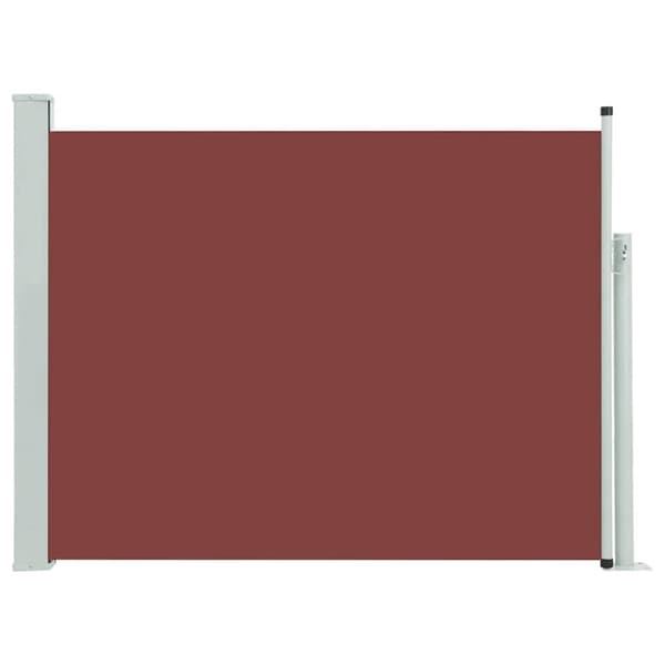 Infällbar sidomarkis 140x500 cm brun