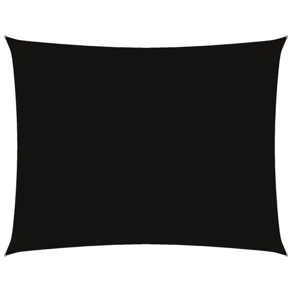 Solsegel oxfordtyg rektangulärt 4x5 m svart