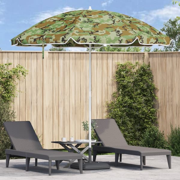 Strandparaply med aluminiumstolpe kamouflage 300 cm