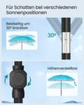 Miniatyrbild 6 av 6: Solparasoll, SONGMICS GPU0080Q01, 160 cm, Blå