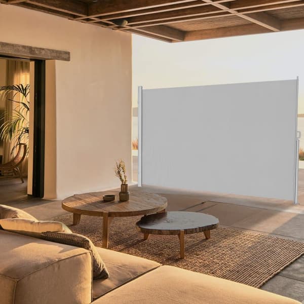 Gulvmontering til Sidelængder, SONGMICS, 200x400 cm, Lysegrå