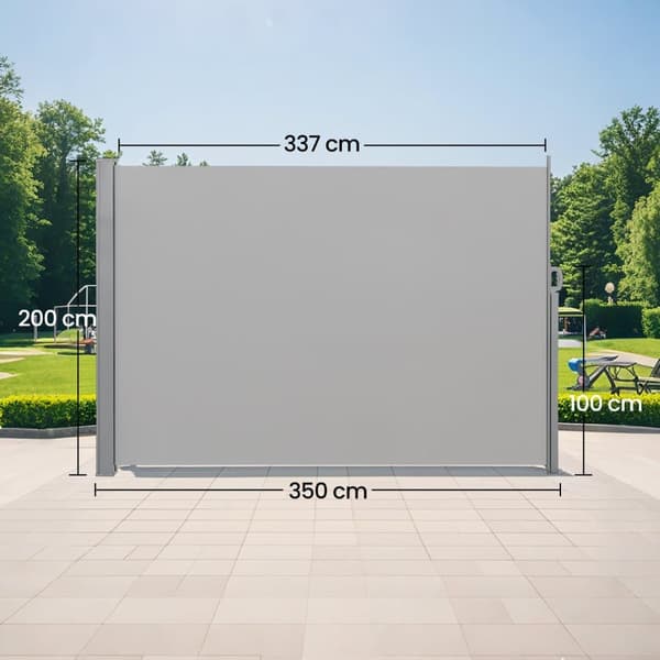 Sidomarkis, SONGMICS GSA505G03, 200x350 cm, ljusgrå
