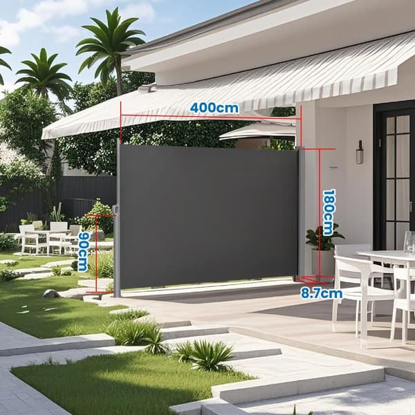 Sidomarkis, SONGMICS GSA569G01, 160x450 cm, Antracit