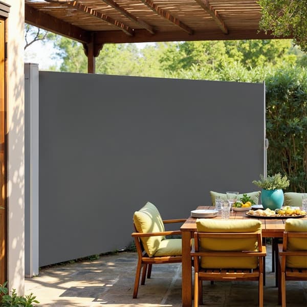 Sidedug til altan og terrasse, SONGMICS GSA160G, 3,5x1,6 m, Antracit
