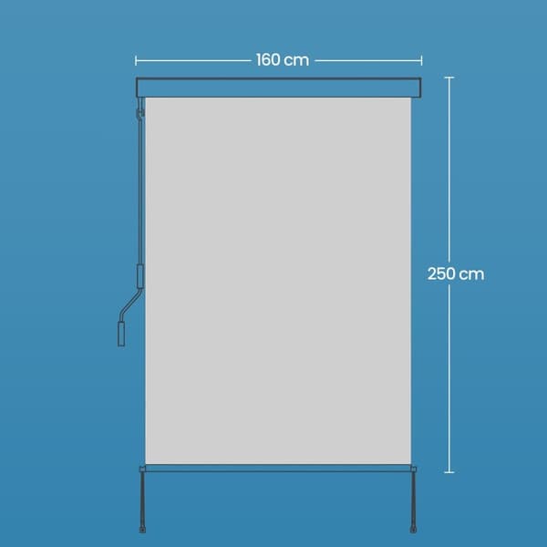 Vertikal markise, 2,5x1,6 m, Beige