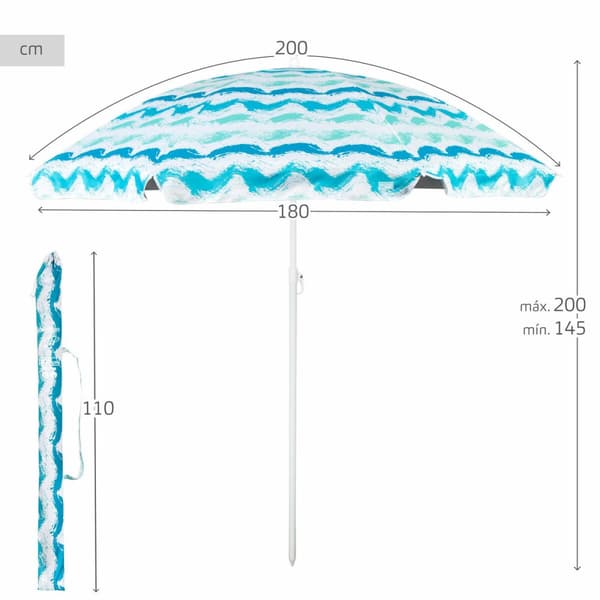 Solskærm Aktive Sølvfarvet 200 x 200 x 200 cm (4 enheder)