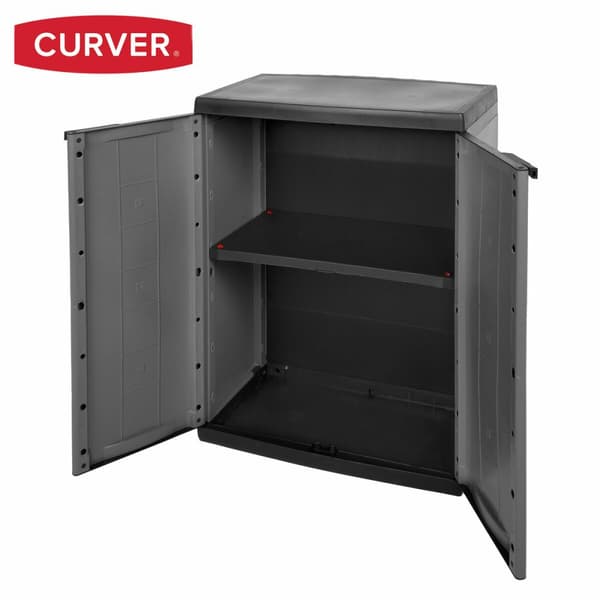 Skåp Curver Mörkgrå Plast 68 x 87 x 39 cm