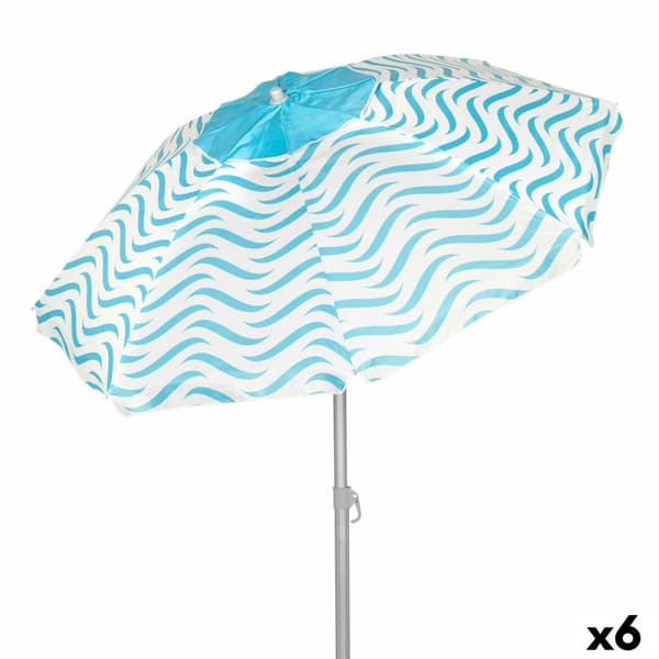 Aurinkovarjo Aktive Sininen Ø 200 cm 200 x 190 x 200 cm (6 osaa)