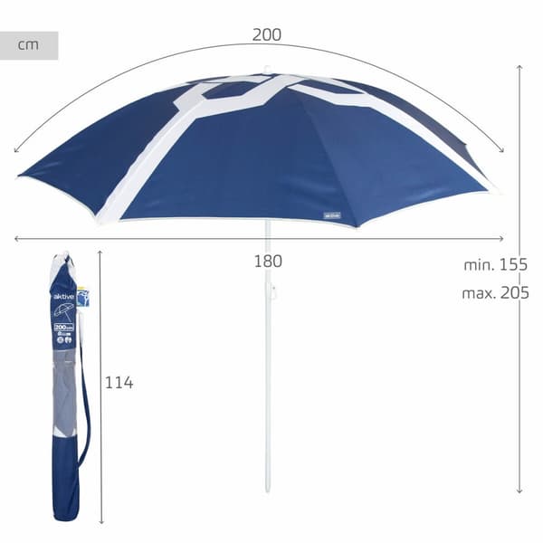 Strandparasoll Aktive 200 x 205 x 200 cm (6 enheter)