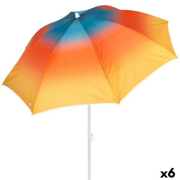 Strandparasoll Aktive Flerfarget 200 x 200 x 200 cm (6 enheter)