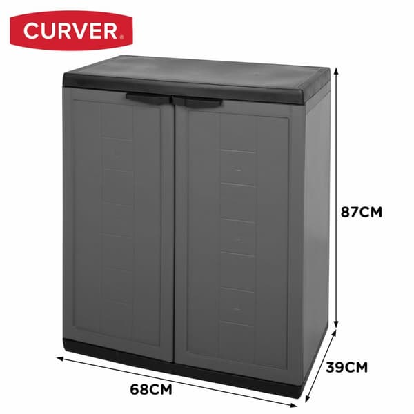 Skap Curver Mørke Grå Plast 68 x 87 x 39 cm