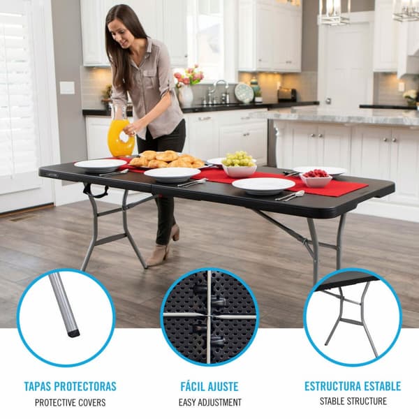 Klappbord Lifetime Svart 183 x 73 x 76 cm