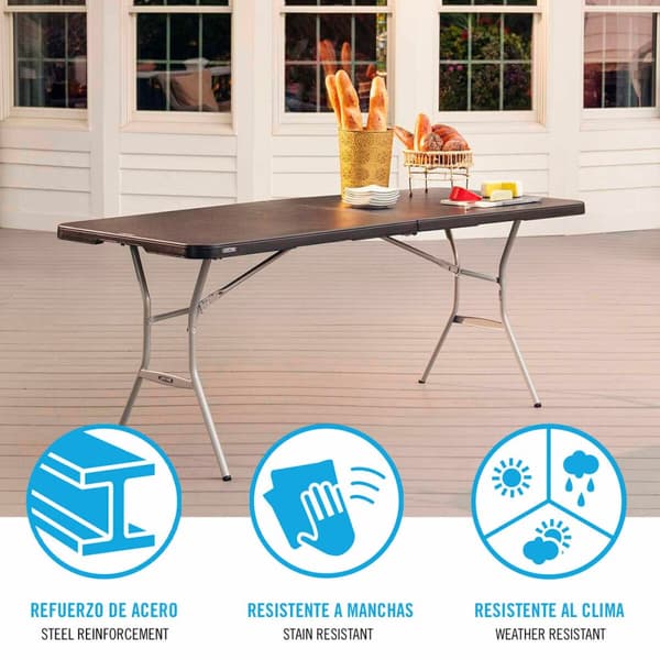 Klappbord Lifetime Svart 183 x 73 x 76 cm