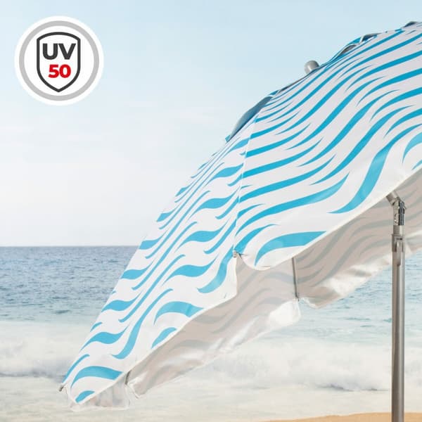 Aurinkovarjo Aktive Sininen Ø 220 cm 220 x 200 x 220 cm (6 osaa)